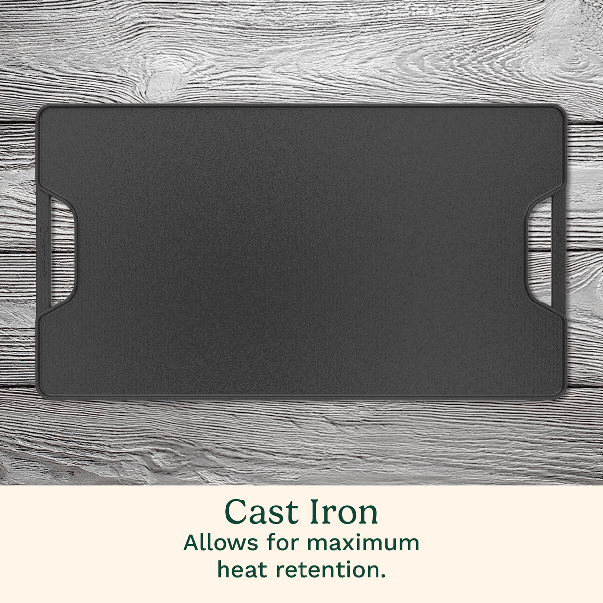 Cuisinart Reversable 2-in-1 Cast Iron Grill/Griddle Plate, Black