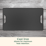 Cuisinart Reversable 2-in-1 Cast Iron Grill/Griddle Plate, Black