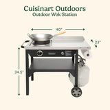 Cuisinart Outdoor Wok Station, Black Stainless