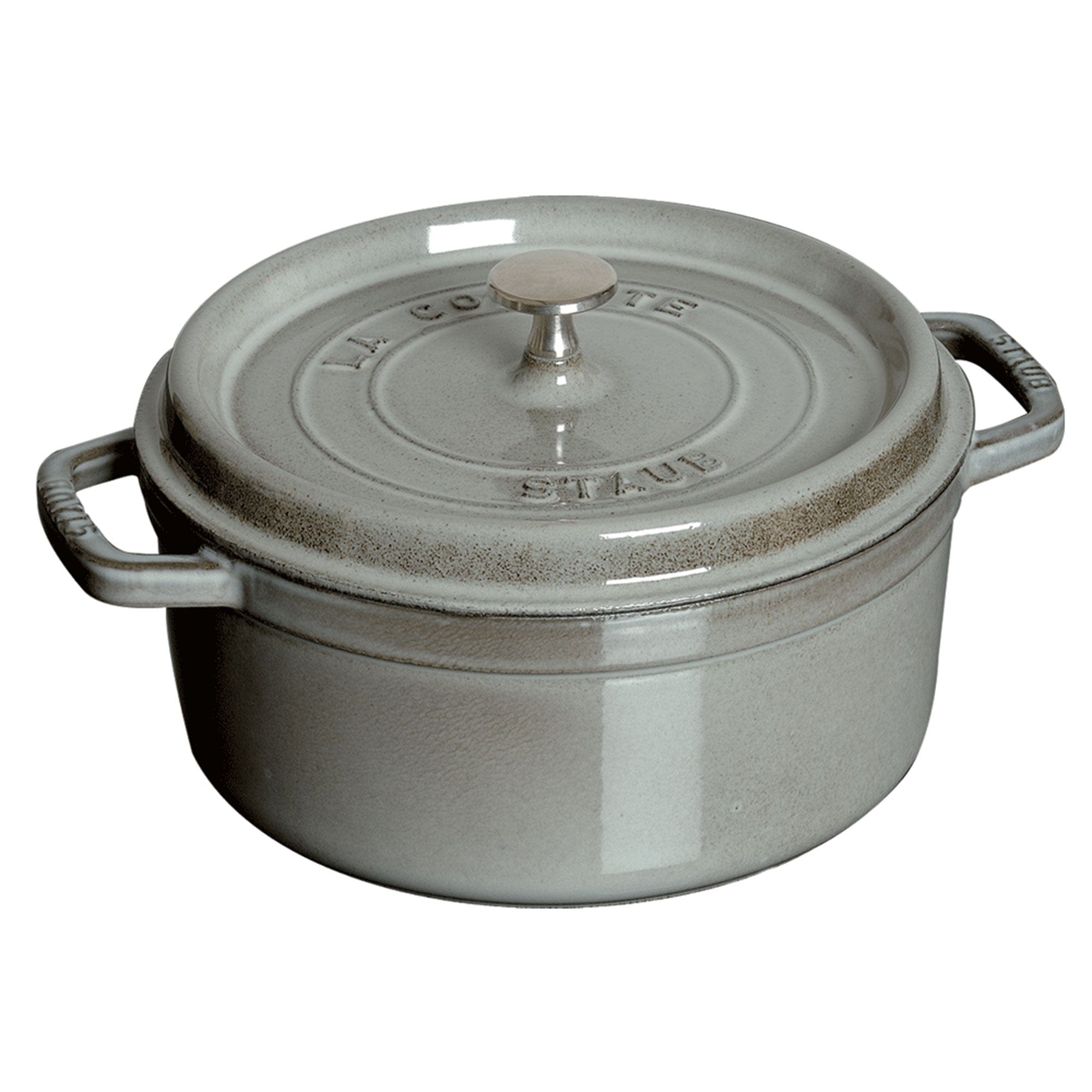 Staub Cast Iron 5.5-qt Round Cocotte - Graphite Grey