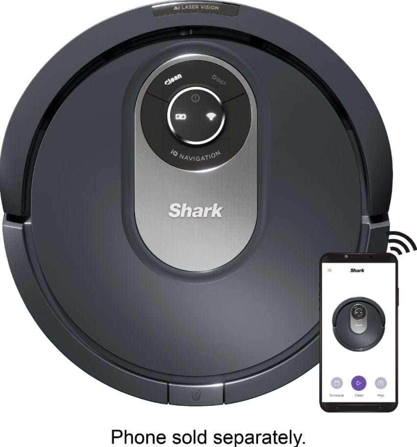 Shark Smart Mapping, Scheduling, Pet Hair Pick Up, Logical Navigation Carpet AI Robot Vacuum, Black/Silver - Open Box