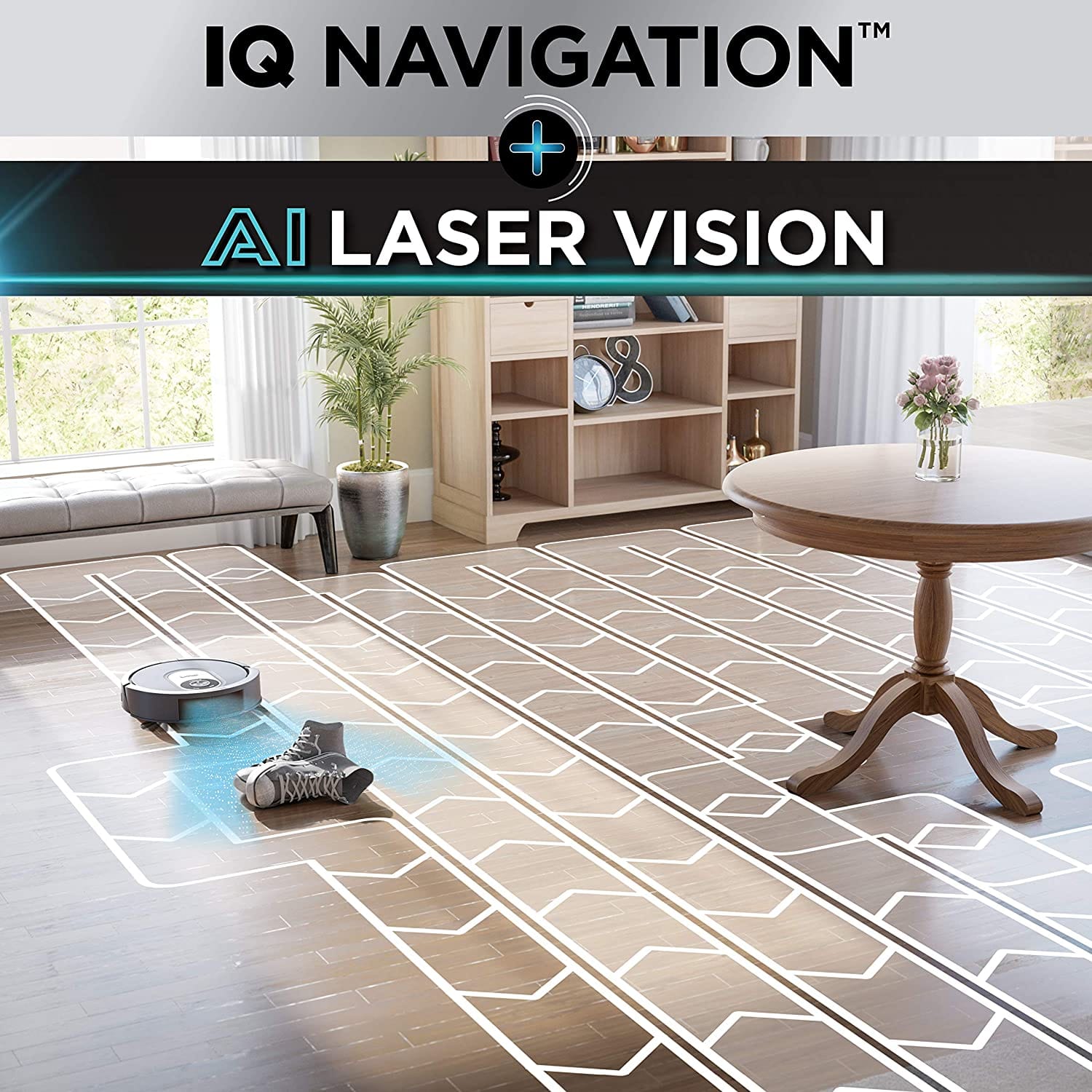 Shark Smart Mapping, Scheduling, Pet Hair Pick Up, Logical Navigation Carpet AI Robot Vacuum, Black/Silver - Open Box