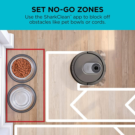 Shark Smart Mapping, Scheduling, Pet Hair Pick Up, Logical Navigation Carpet AI Robot Vacuum, Black/Silver - Open Box