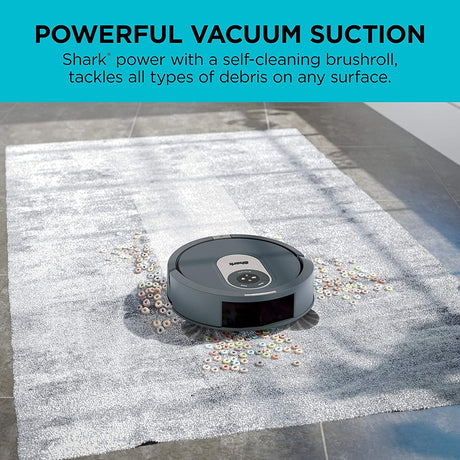 Shark Smart Mapping, Scheduling, Pet Hair Pick Up, Logical Navigation Carpet AI Robot Vacuum, Black/Silver - Open Box
