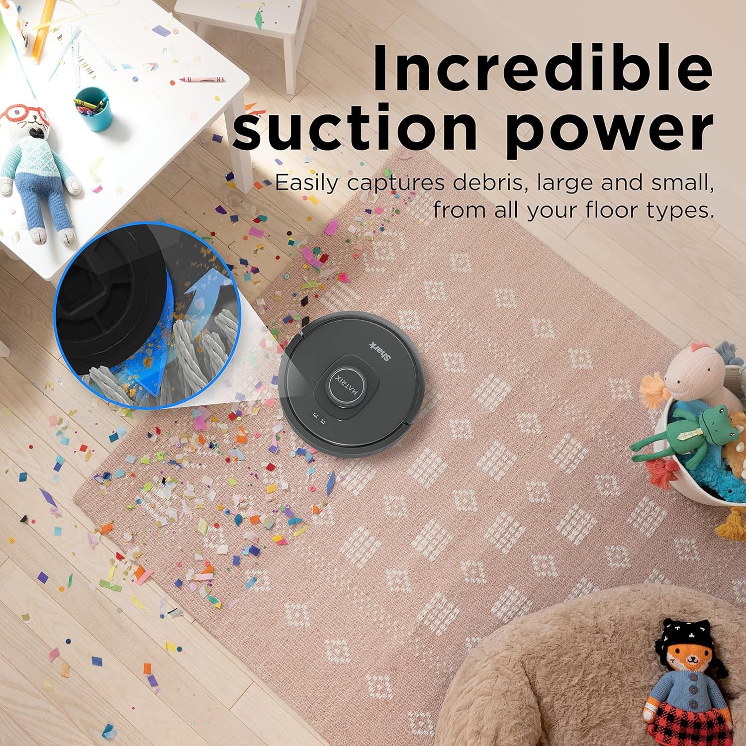 Shark Matrix Robot Vacuum for Carpets and Hardfloors with Self-Cleaning Brushroll and Precision Mapping - Open Box