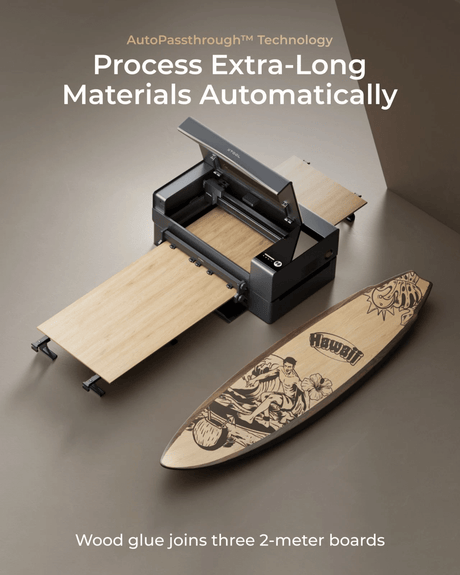 xTool P2S 55W CO₂ Laser Cutter, Smart Desktop Laser Engraver, Grey - Certified Refurbished