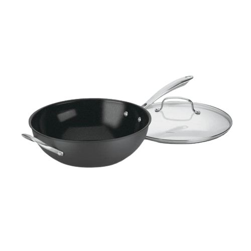 Cuisinart 12" Stir Fry Wok with Glass Cover, Black