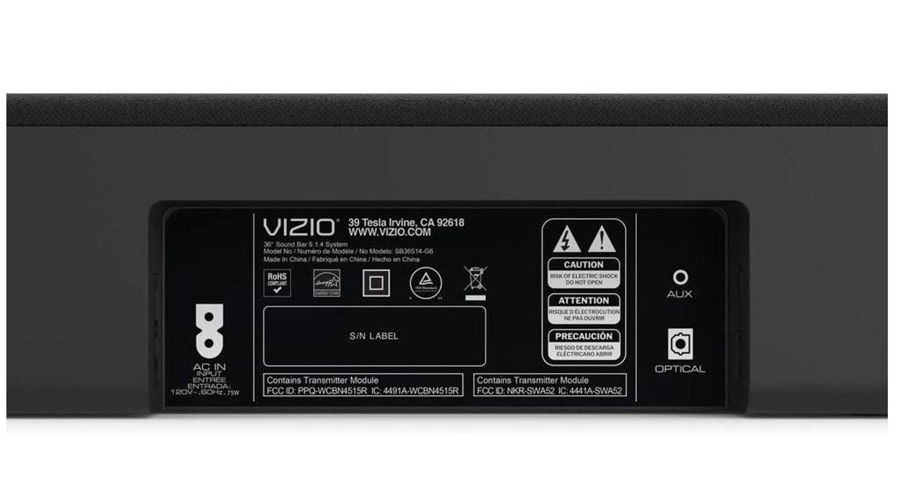 Vizio G6 5.1.4 Ch 36" Dolby Atmos Soundbar System Wireless Subwoofer