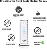 ARRIS Cable Modem DOCSIS 3.0 16x4 Gigabit 1 Gbps Port 400 Mbps Max Speed - Certified Refurbished