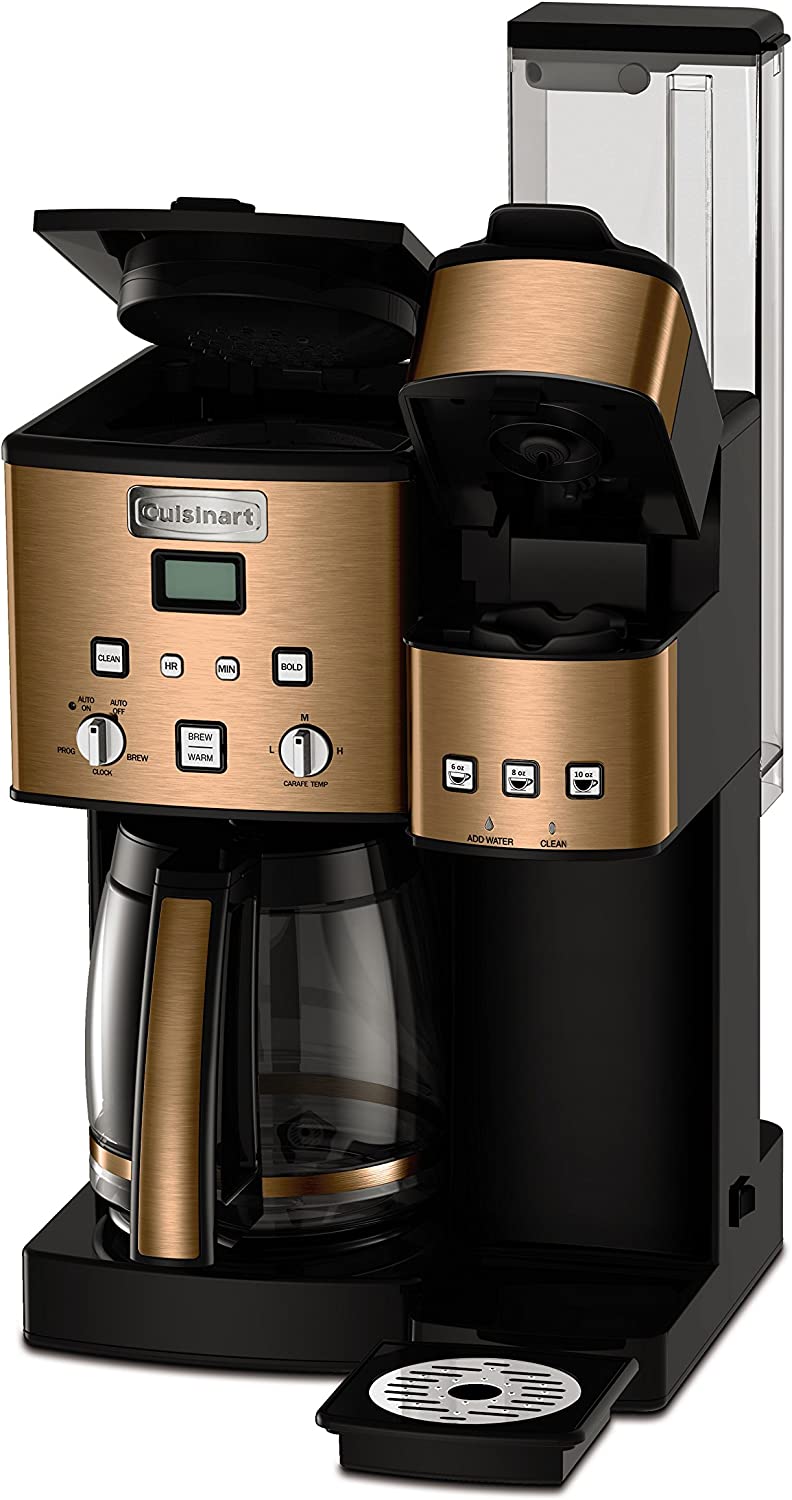 Cuisinart 12 Cup Coffee Maker and Single Serve Brewer, Umber - Certified Refurbished