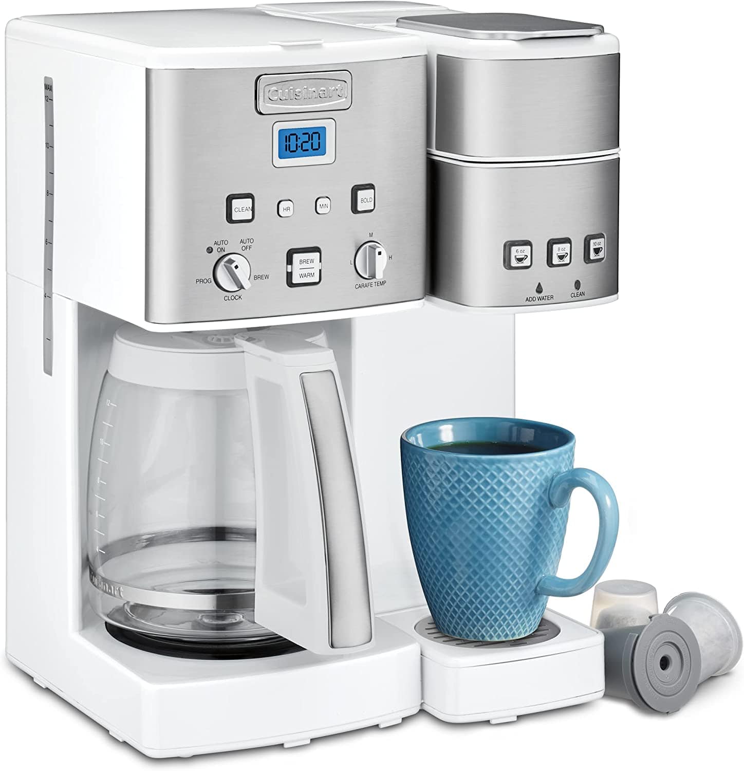Cuisinart 12 Cup K-Cup/Carafe Combo Coffeemaker White - Certified Refurbished
