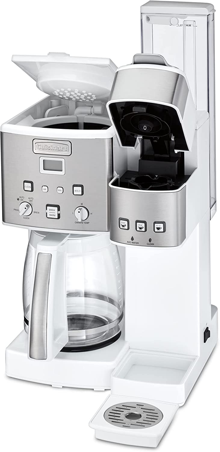 Cuisinart 12 Cup K-Cup/Carafe Combo Coffeemaker White - Certified Refurbished