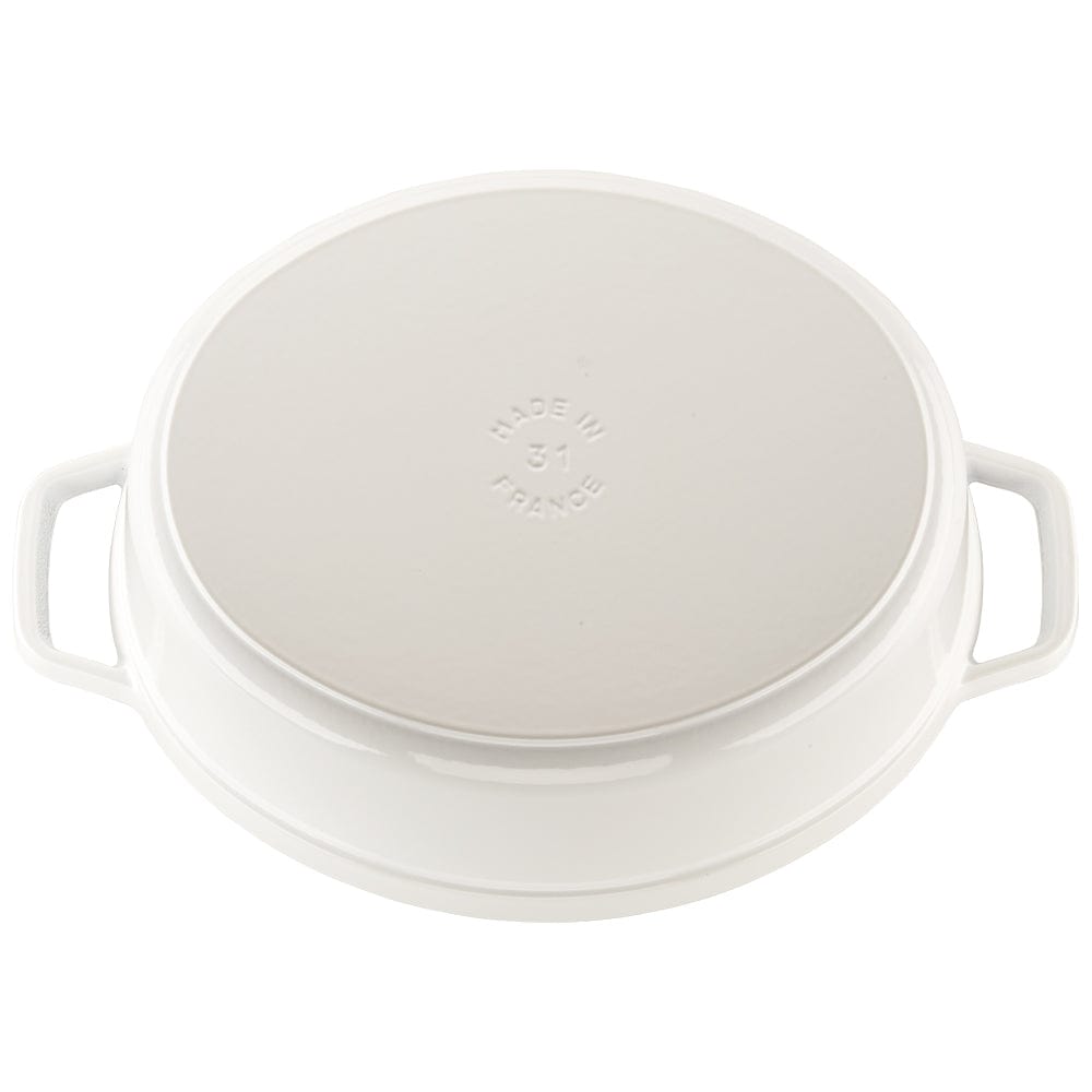 Staub Cast Iron Coq au Vin Cocotte, Dutch Oven, 5.75-quart, serves 5-6, Made in France, White