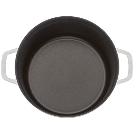 Staub Cast Iron 5.5-qt Round Cocotte, Dutch Oven - White