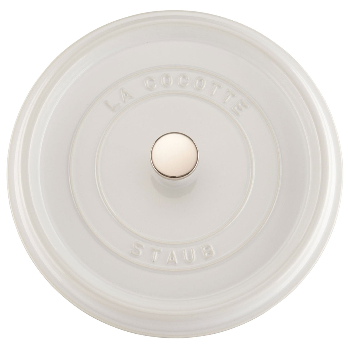 Staub Cast Iron 5.5-qt Round Cocotte, Dutch Oven - White