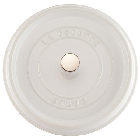 Staub Cast Iron 5.5-qt Round Cocotte, Dutch Oven - White