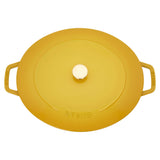 Staub Cast Iron 6.25-qt Shallow Oval Dutch Oven - Citron