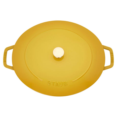 Staub Cast Iron 6.25-qt Shallow Oval Dutch Oven - Citron