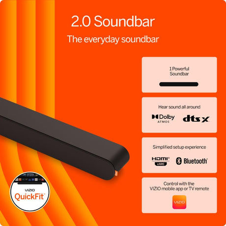 Vizio 30" 2.0 Channel Dolby Atmos Soundbar - Certified Refurbished