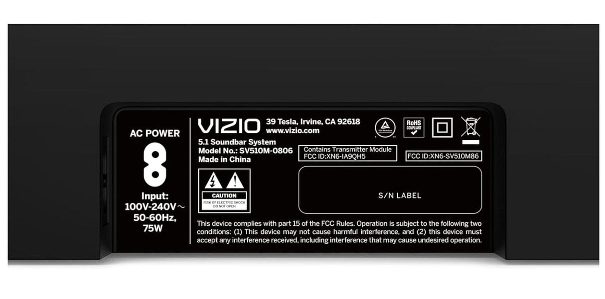 Vizio 5.1 Channel Dolby Atmos 33" Soundbar System - Open Box