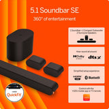 Vizio 5.1 Channel Dolby Atmos 33" Soundbar System - Open Box