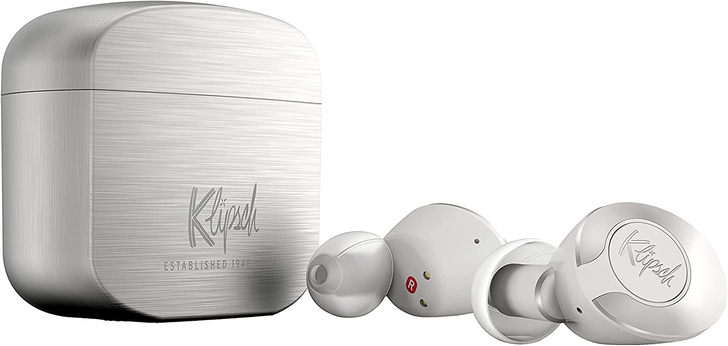 Klipsch K1069581 True Wireless Portable In-Ear Headphones, Silver