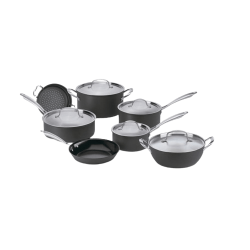 Cuisinart GreenGourmet Hard Anodized 12 Piece Set, Black