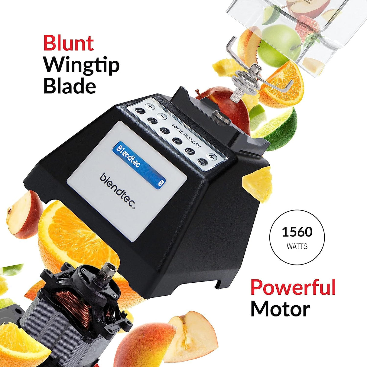Blendtec Total Blender Classic, WildSide+ Jar, 10 Speeds, Black