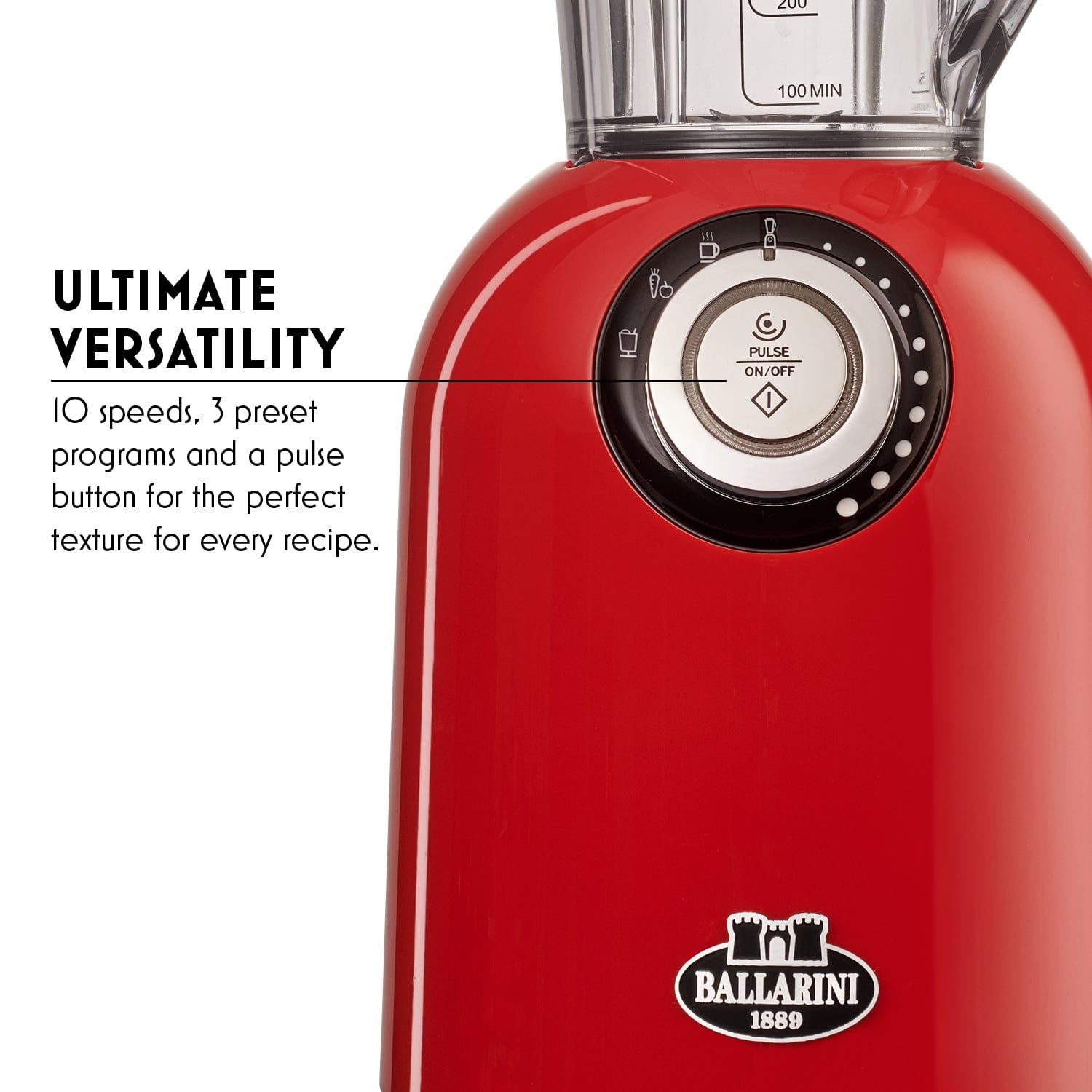 Ballarini Tesoro Countertop Blender - Cherry Red