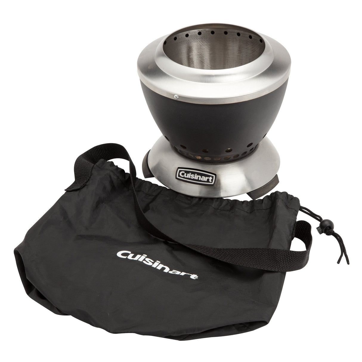 Cuisinart 7.5” Cleanburn Smokeless Table Top Fire Pit, Silver & Black