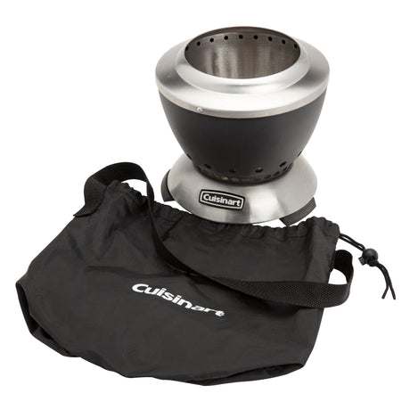 Cuisinart 7.5” Cleanburn Smokeless Table Top Fire Pit, Silver & Black