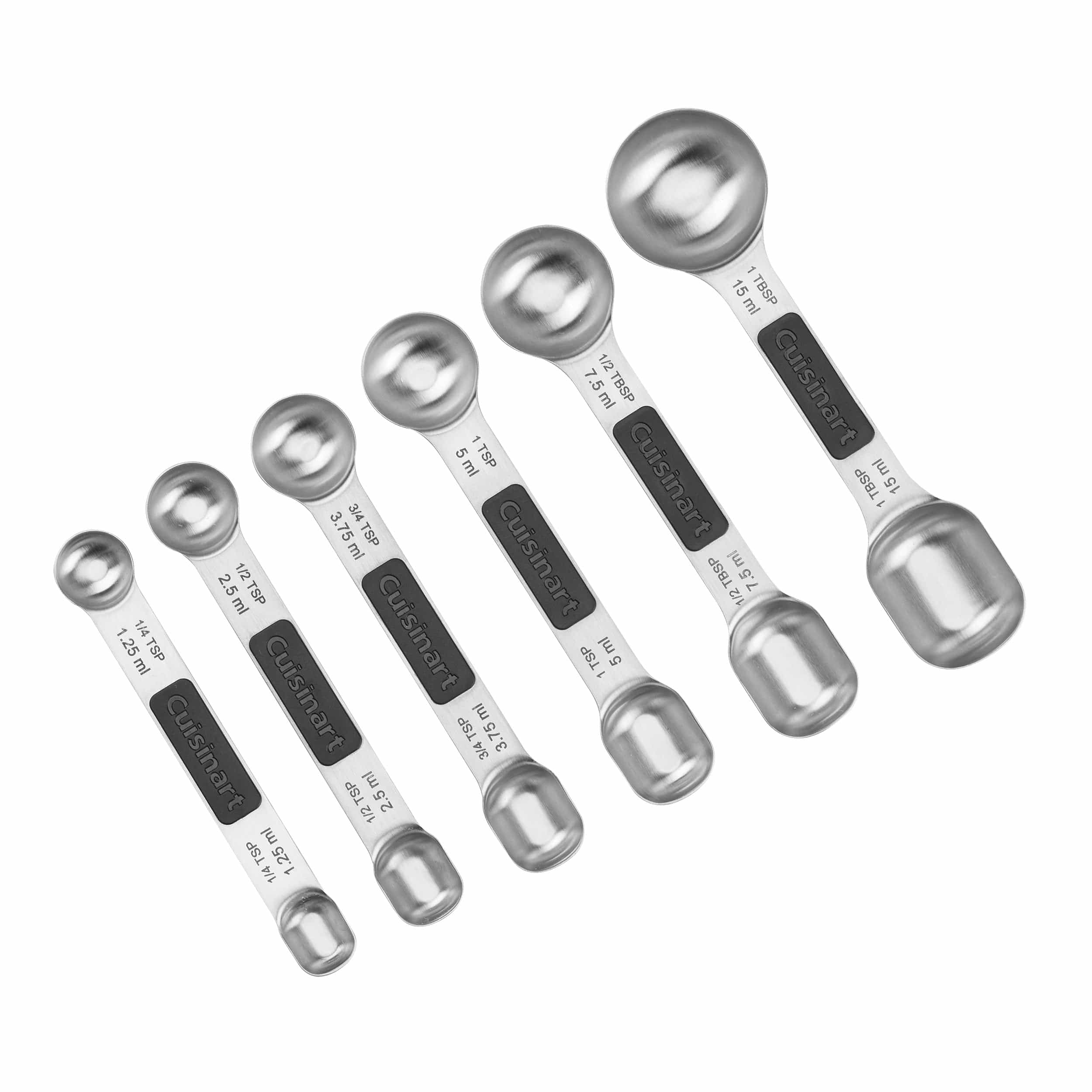 Cuisinart Set of 6 Magnetic Measuring Spoons, Black