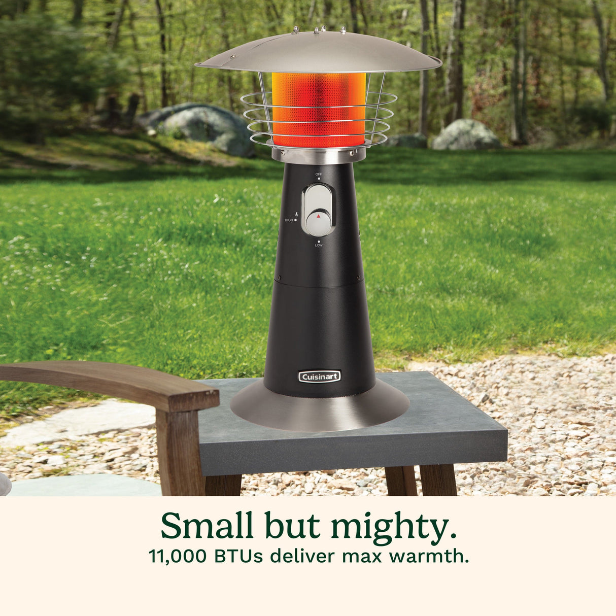 Cuisinart Portable Tabletop Patio Heater, Black
