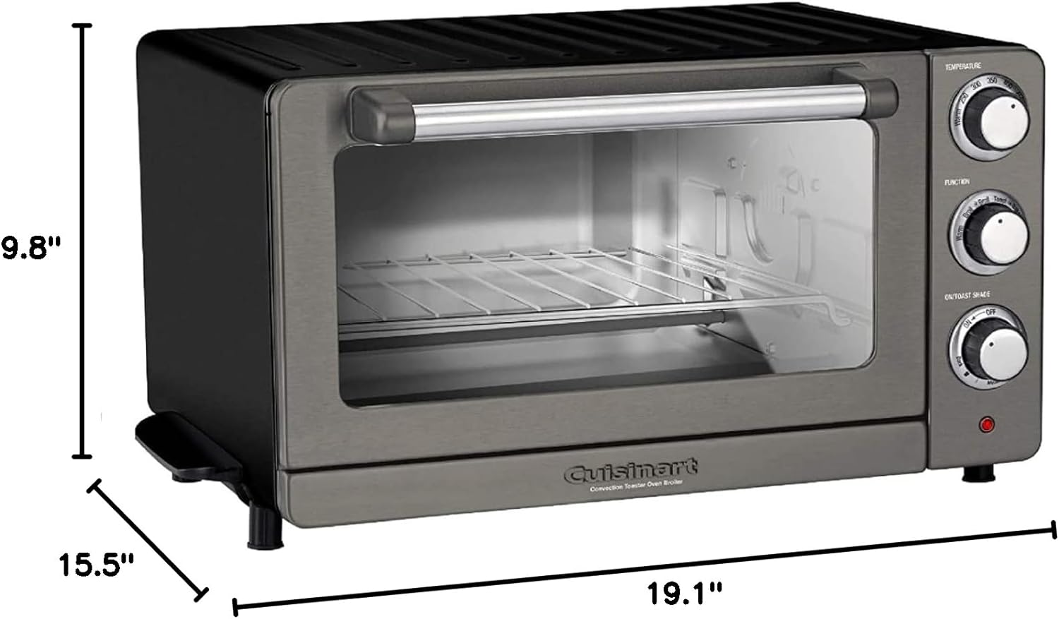 Cuisinart Convection Toaster Oven Broiler Black Stainless - Certified Refurbished