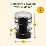 Cuisinart Double Flip Belgian Waffle Maker, Black