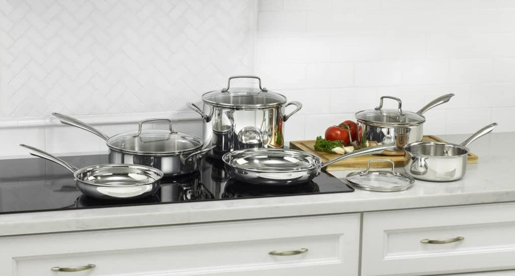Cuisinart TPS-10 Tri-Ply Stainless Steel 10 Piece Cookware Set
