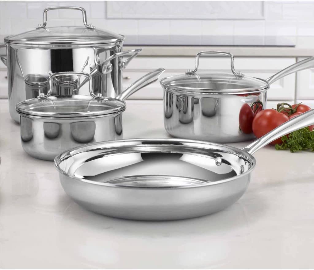 Cuisinart TPS-10 Tri-Ply Stainless Steel 10 Piece Cookware Set