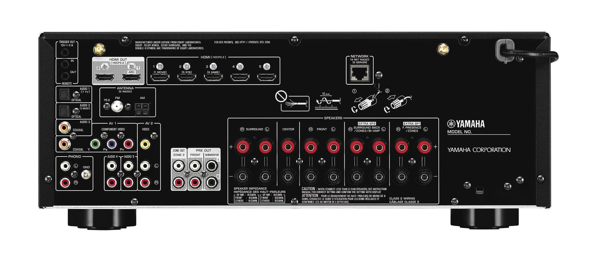 Yamaha 7.2 ch 4K Atmos DTS Receiver - Certified Refurbished