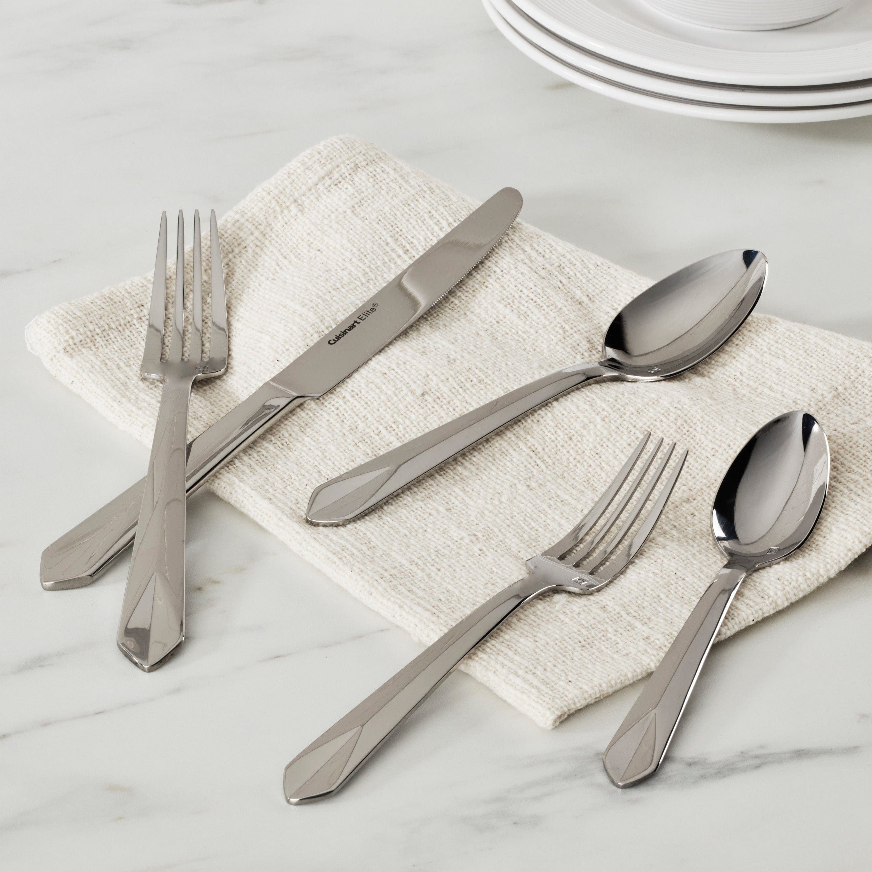 Cuisinart Elite Jolie Collection 20 piece Flatware Set, Silver