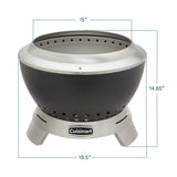 Cuisinart 19.5” Cleanburn Smokeless Fire Pit, Black Stainless
