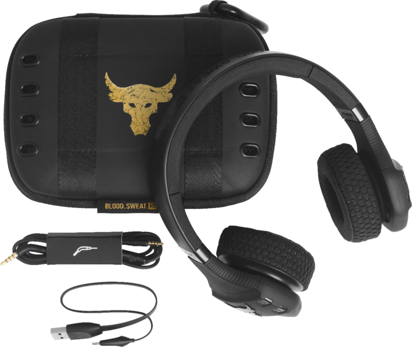 JBL Under Armour UAROCKOEBTBLMAM-Z Train Project Rock On-Ear Sport Headphones Black Certified Refurbished
