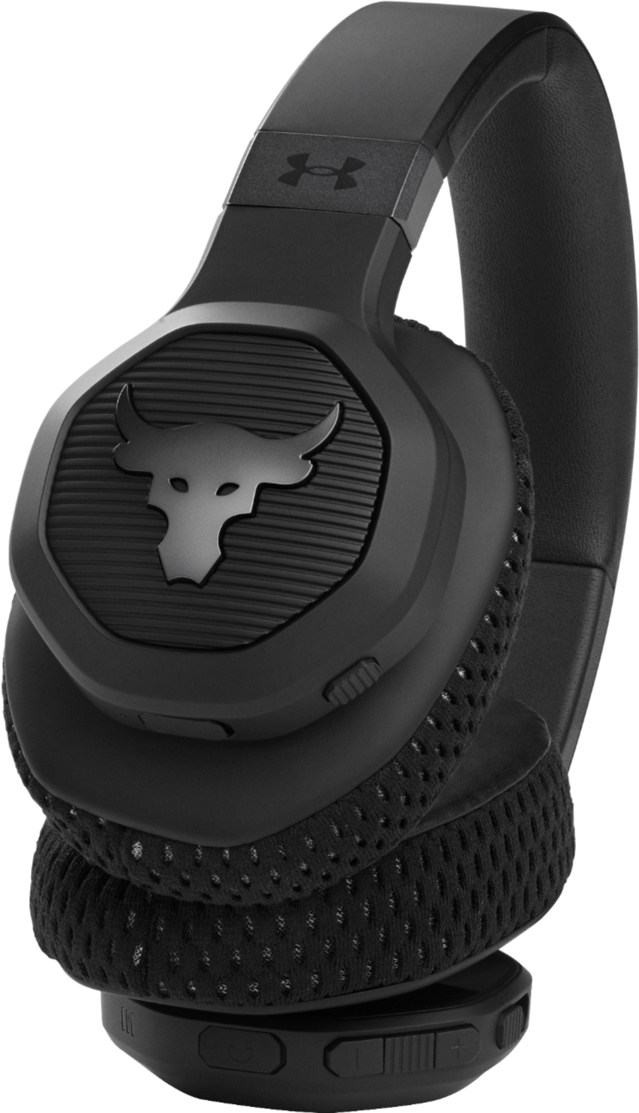 High quality JBL Under Armour Project Rock Wireless Over-the-Ear Headphones Workout Black NEW