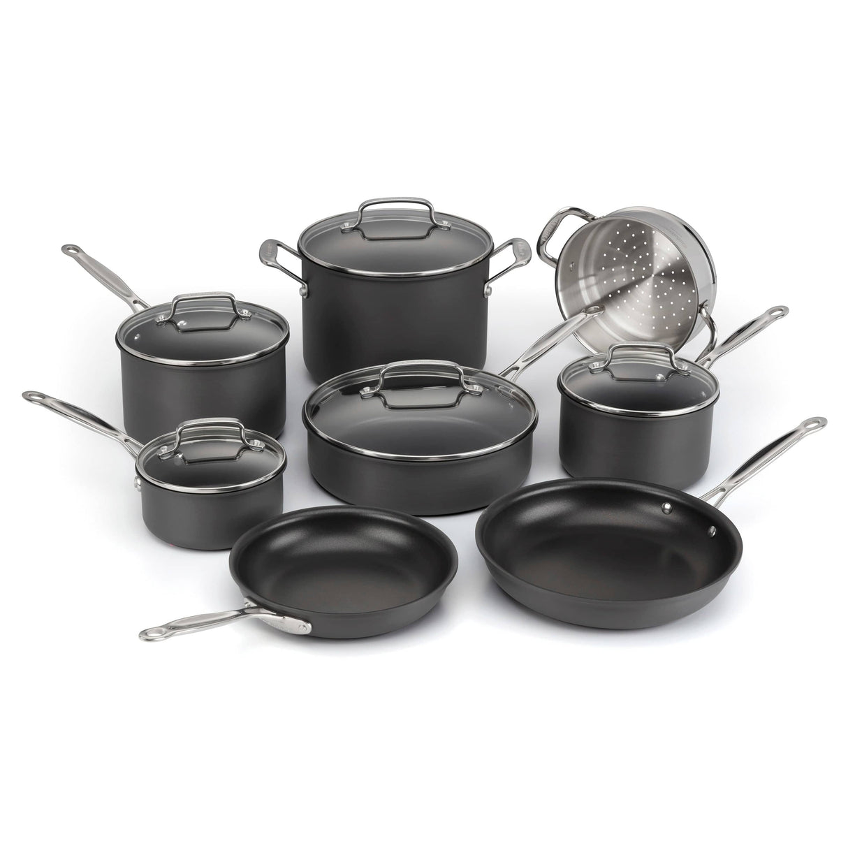 Cuisinart Chef's Classic™ Nonstick Hard Anodized Cookware 13 Piece Set, Black