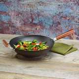 Cuisinart 14" Pre-Seasoned Wok with Helper Handle, Black