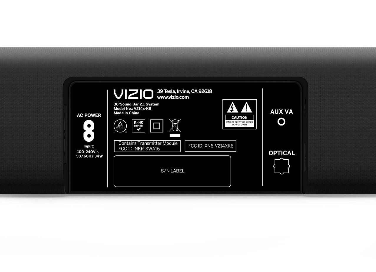 Vizio V214x-K6B-RB 2.1 Ch 30" Soundbar System - Certified Refurbished