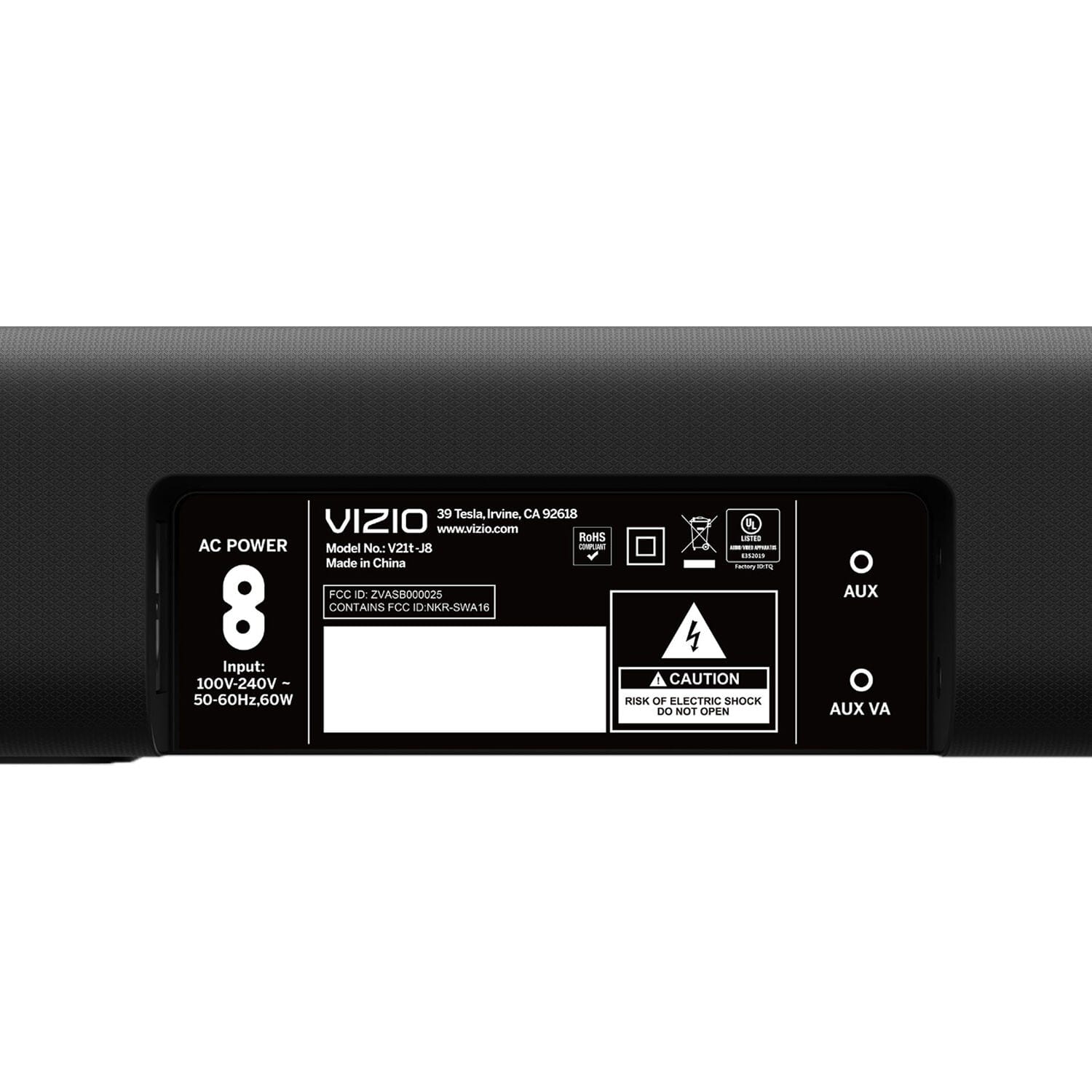 Vizio V21x-J8B-RB V-Series 2.1 Home Theater Sound Bar System with 4.5" Wireless Subwoofer - Certified Refurbished