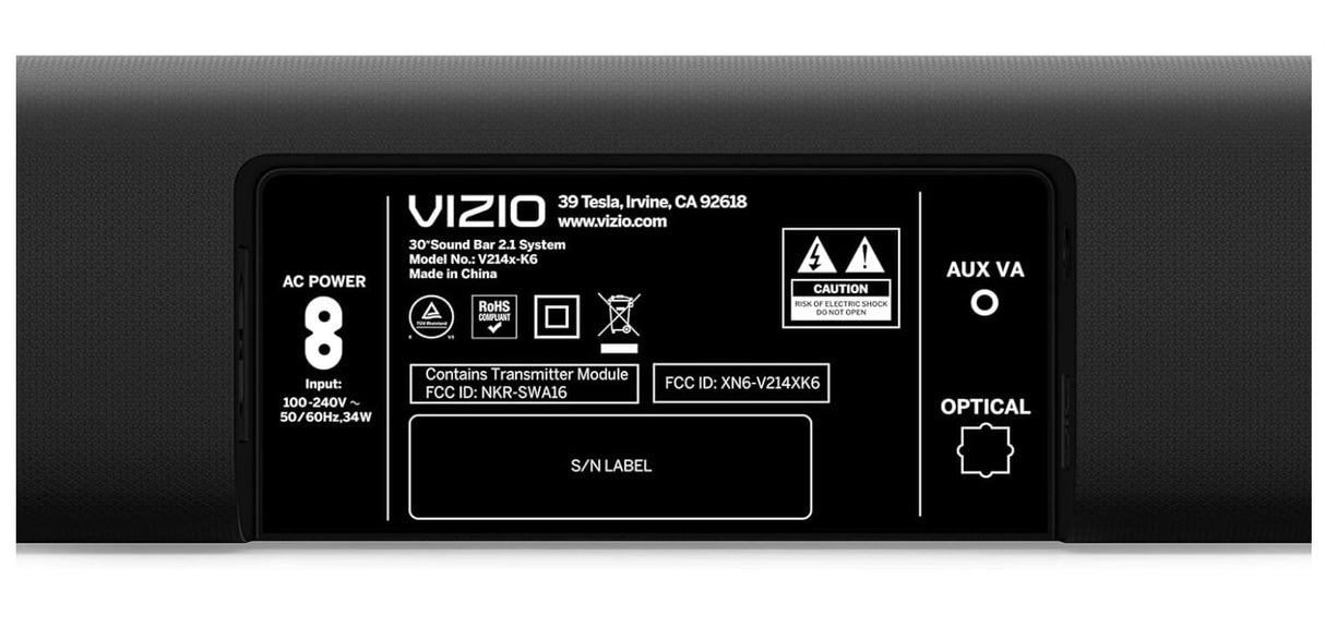 Vizio 5.1 Channel 30" Soundbar System - Open Box