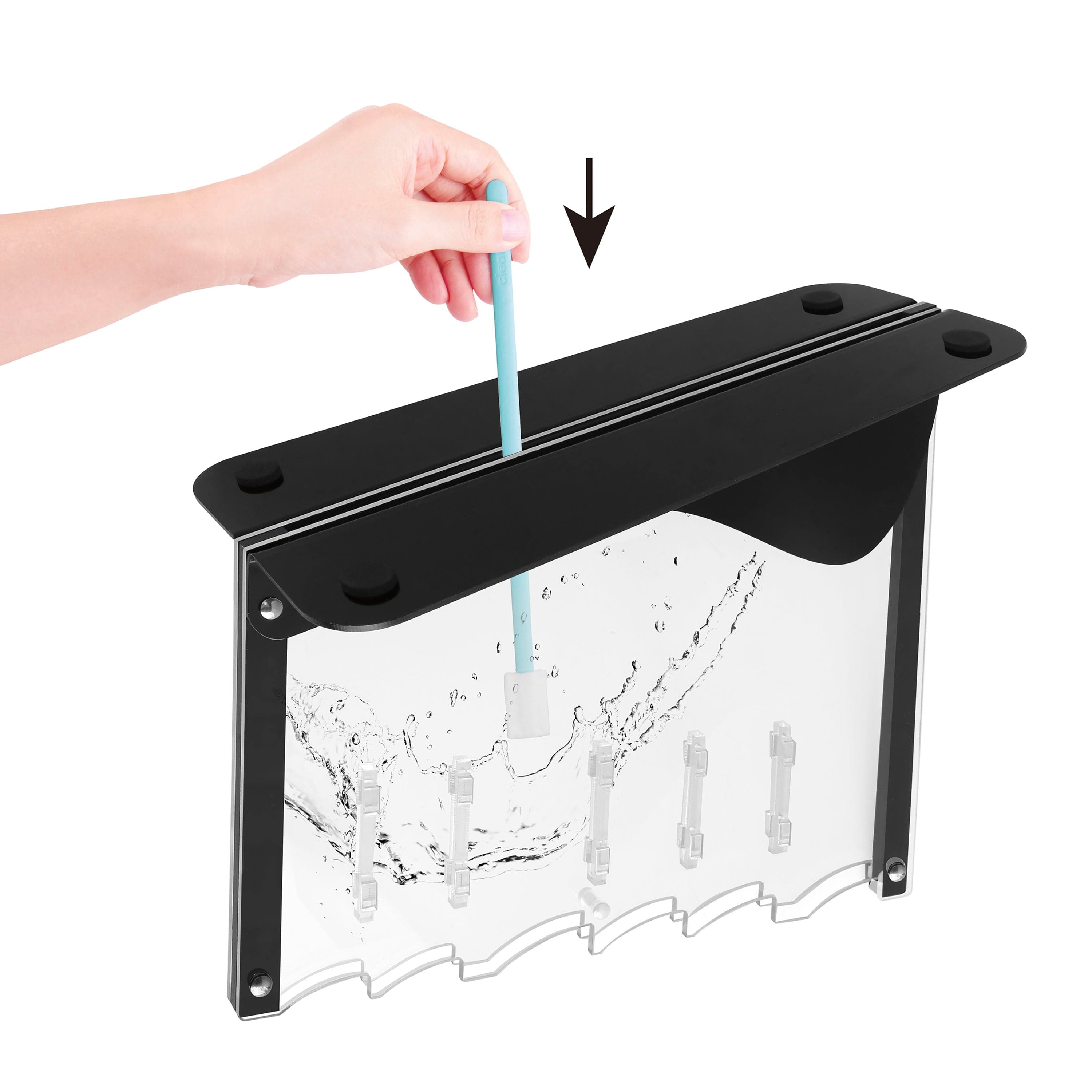 Cuisinart 7pc Ceramic Coated Cutlery Set in Acrylic Block, Multicolor