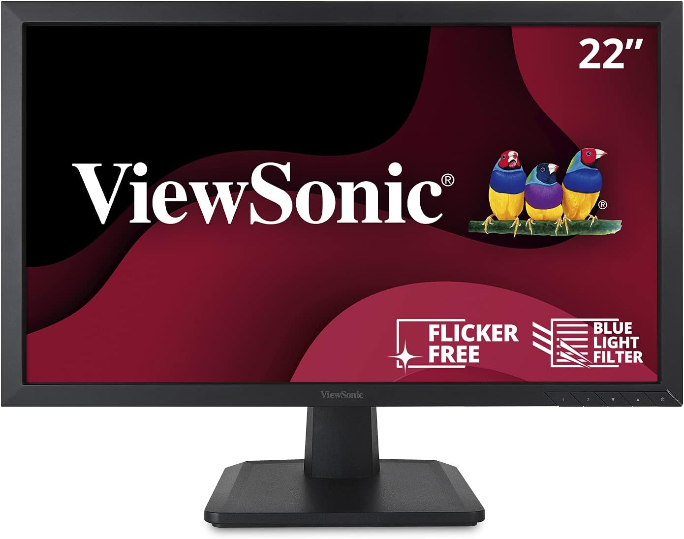 ViewSonic 22" 1080p DisplayPort, DVI, VGA LCD Monitor - Certified Refurbished