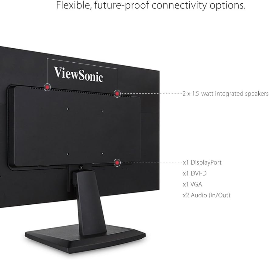 ViewSonic 22" 1080p DisplayPort, DVI, VGA LCD Monitor - Certified Refurbished